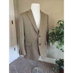 Stafford Sport Coat Men's Sz 42R Brown Herringbone Tweed